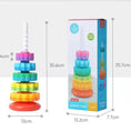 Load image into Gallery viewer, Spinning Wheel Toy Rainbow Tower Spin Tower Stacking Toys for Toddlers
