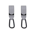 Load image into Gallery viewer, 1/2pcs Baby Stroller Hook PU Leather Cart Organizer Diaper Bag Hanger
