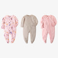 Load image into Gallery viewer, Spring Newborn Footed Pajamas Solid White Fashion Zipper Baby Clothes
