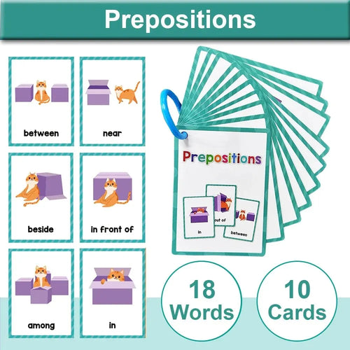 Montessori Kids Learning English Words Cards Kindergarten Teacher