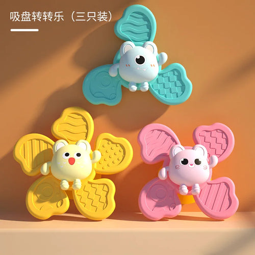 Baby Bath Toys Funny Bathing Sucker Spinner Suction Cup Cartoon