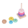 Load image into Gallery viewer, Children Rainbow Tower Ferrule Wooden Toy Stacking Circle Baby Early
