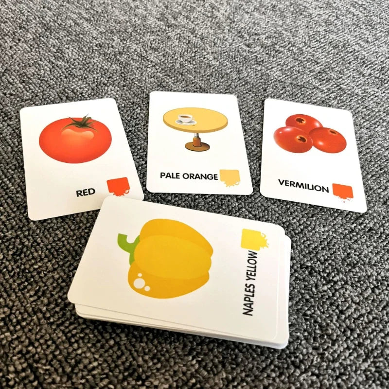 Flash Card Cognition Game Montessori Animal Fruits Body Learning