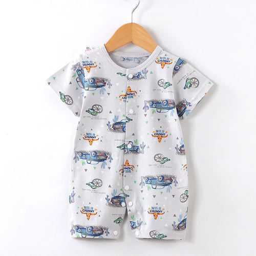 Newborn Boy Girl Summer Cotton Clothes Baby Short-Sleeved Thin Romper