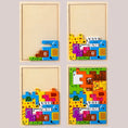 Load image into Gallery viewer, Montessori Animal Characters Transportation wooden puzzle Russian
