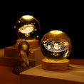 Load image into Gallery viewer, Kids LED Crystal Ball Toys Table Lamp 3D Moon Planet Galaxy Decor
