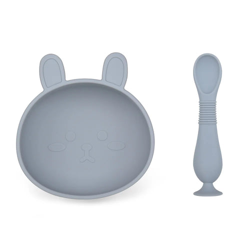 BPA Free 2Pcs/1Set Silicone Baby Feeding Bowl Silicone Dishes for Baby