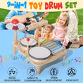 Load image into Gallery viewer, Wooden Xylophone Drum Set For Toddlers,Montessori Baby Musical
