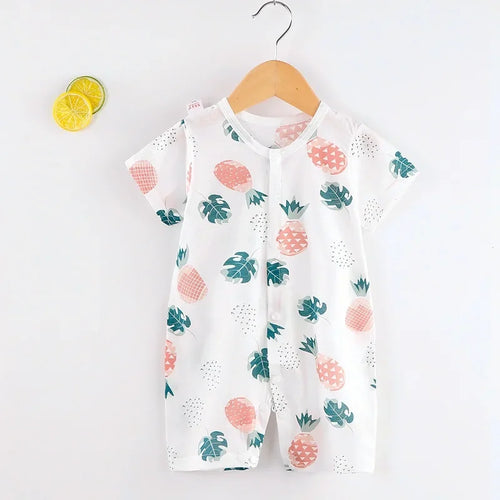 Newborn Boy Girl Summer Cotton Clothes Baby Short-Sleeved Thin Romper