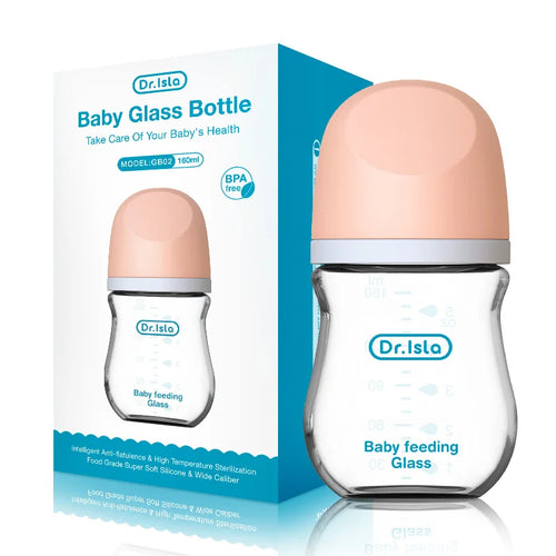 Dr.isla Anti-Choke Baby Bottle Newborn Glass Bottles 90/160ML