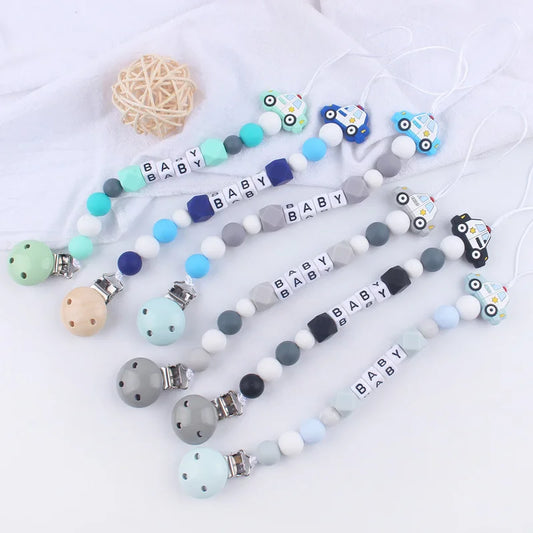 Custom Baby Personalized Name Pacifier Clips Dummy Nipples Holder