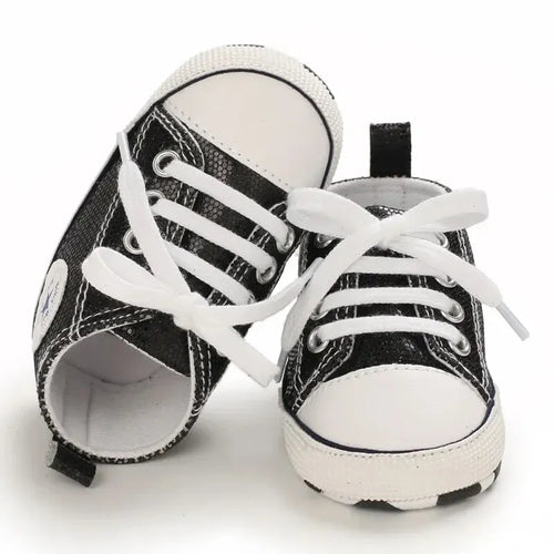 Meckior New Baby Flash Canvas Sneakers Baby Boys Girls Sports Shoes