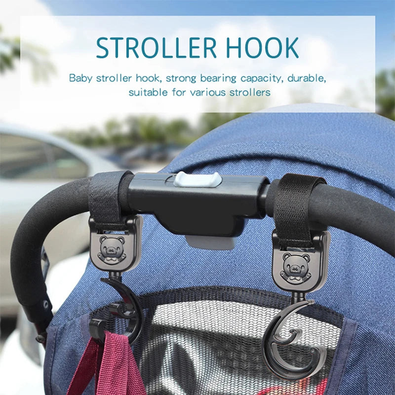 2 Pcs Cartoon Stroller Accessories Hook Car Hook Loop Baby Car Hook