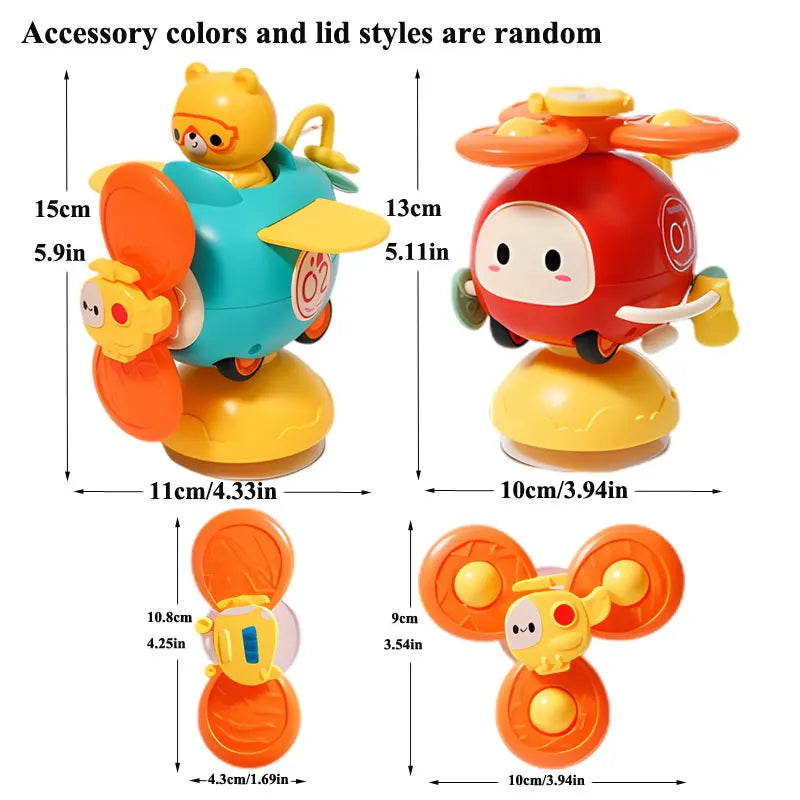 Suction Cup Spinner High Chair Baby Toys 6 12 Months Rotating Rattle