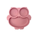 Load image into Gallery viewer, BPA Free Cute Owl Children Dishes Suction Plates Silicone Baby Dining
