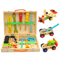 Load image into Gallery viewer, Educational Montessori Kids Toys Plastic Wooden Toolbox Pretend Play
