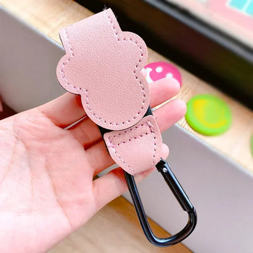 New Cartoon PU Leather Baby Bag Stroller Hook Rotatable Cart Organizer