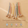 Load image into Gallery viewer, Beech Wood Chew Bead Pacifier Clips Dummy Chain Holder Newborn Soother
