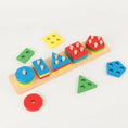 Load image into Gallery viewer, Montessori Wooden Geometric Shape Five Sets of Columns Blocks
