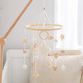 Load image into Gallery viewer, Baby Crib Mobile Bed Bell Rattle Toys Wooden Crochet Stars Pendant Bed
