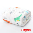 Load image into Gallery viewer, Baby Bath Towel Cartoon Print 6-layer Newborn Towel Cotton Blankets
