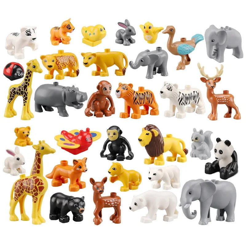 Big Building Blocks In Bulk Farm Zoo Animal Assemble Parts Accessories