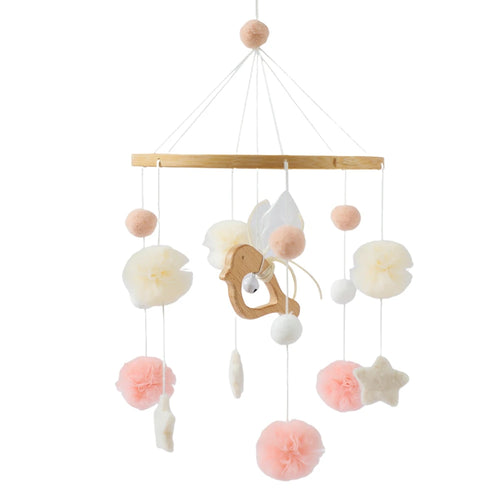 Baby Bed Bell Rainbow Hanging Toy 0-12 Months Newborn Wooden Mobile