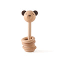 Load image into Gallery viewer, 1pc Baby Rattles Toys Beech Wooden Animal Rattles Music Hand Bells
