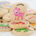 Load image into Gallery viewer, Children Wooden Toy Memory Find The Same Dinosaur Matching Jigsaw
