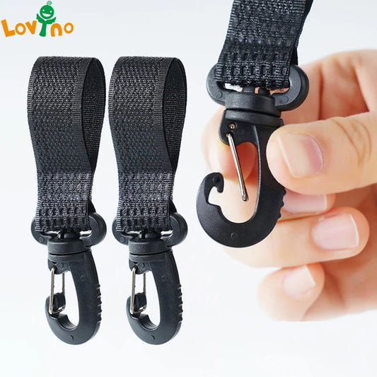 1-4pcs Baby Stroller Hooks Baby Car Seat Clip Aluminum Alloy Carabiner