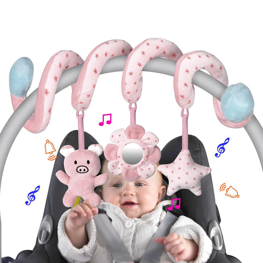 Car Seat Infant Baby Spiral Activity Hanging Toys Stroller Bar Crib