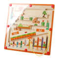 Load image into Gallery viewer, Magnetic Color Number Maze Wooden Board Activities Counting Matching
