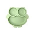 Load image into Gallery viewer, BPA Free Cute Owl Children Dishes Suction Plates Silicone Baby Dining
