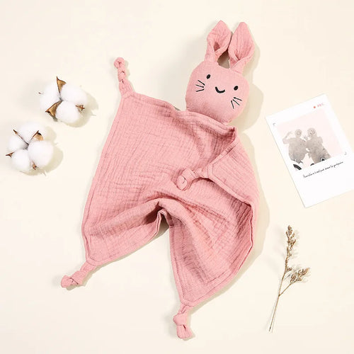 Baby Cotton Muslin Comfortable Blanket Cute Cat Doll For Infant Kids