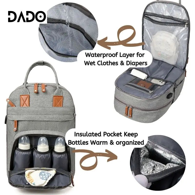 Diaper Bag Backpack Baby Essentials Travel Tote Multifunction