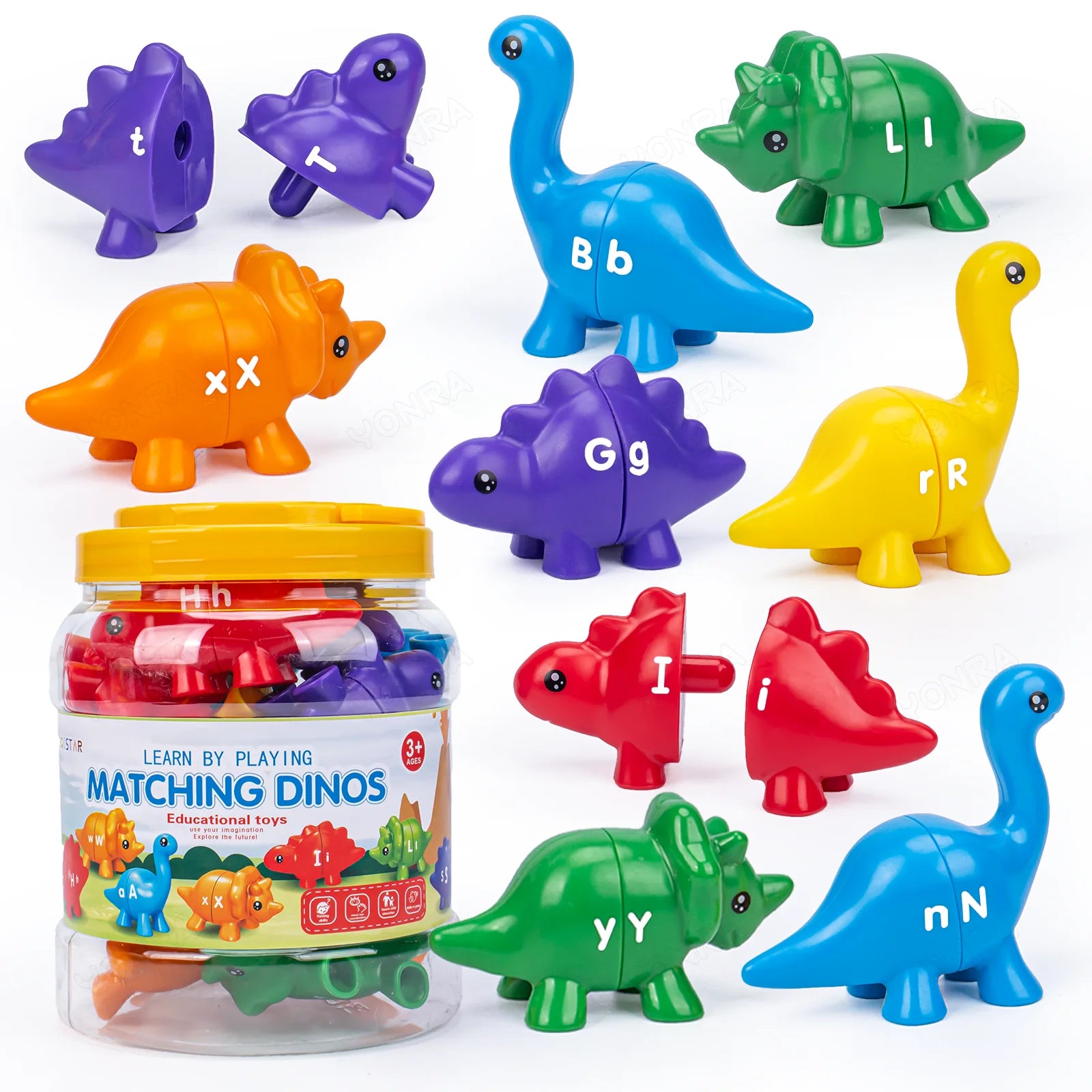 Matching Dinosaur Toy With storage bucket Montessori Toys for Kids