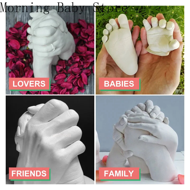 DIY Hand Foot Print Mold for Baby Souvenir Baby Plaster Mold Hand Foot