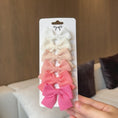 Load image into Gallery viewer, 6PCS Soft Cotton Bow Hairpin Girl Sweet Plaid Design Hairpin Color
