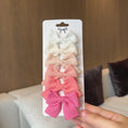 Load image into Gallery viewer, 6PCS Soft Cotton Bow Hairpin Girl Sweet Plaid Design Hairpin Color
