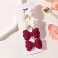 Load image into Gallery viewer, 4Pcs/set Candy Colored Hair Clip Set for Girls Double Layered Bow Cute
