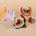 Load image into Gallery viewer, TYRY.HU New 6-10pcs Baby Silicone Building Block BPA Free Rainbow Soft
