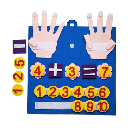 Toddler Montessori Toys Felt Finger Numbers Math Toy Children Counting