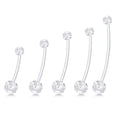 Load image into Gallery viewer, Pregnancy Belly Button Rings Long Bar Sport Maternity Flexible
