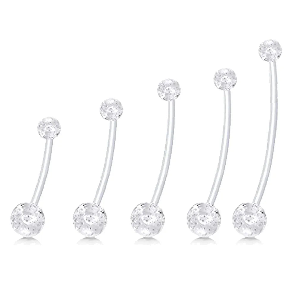 Pregnancy Belly Button Rings Long Bar Sport Maternity Flexible