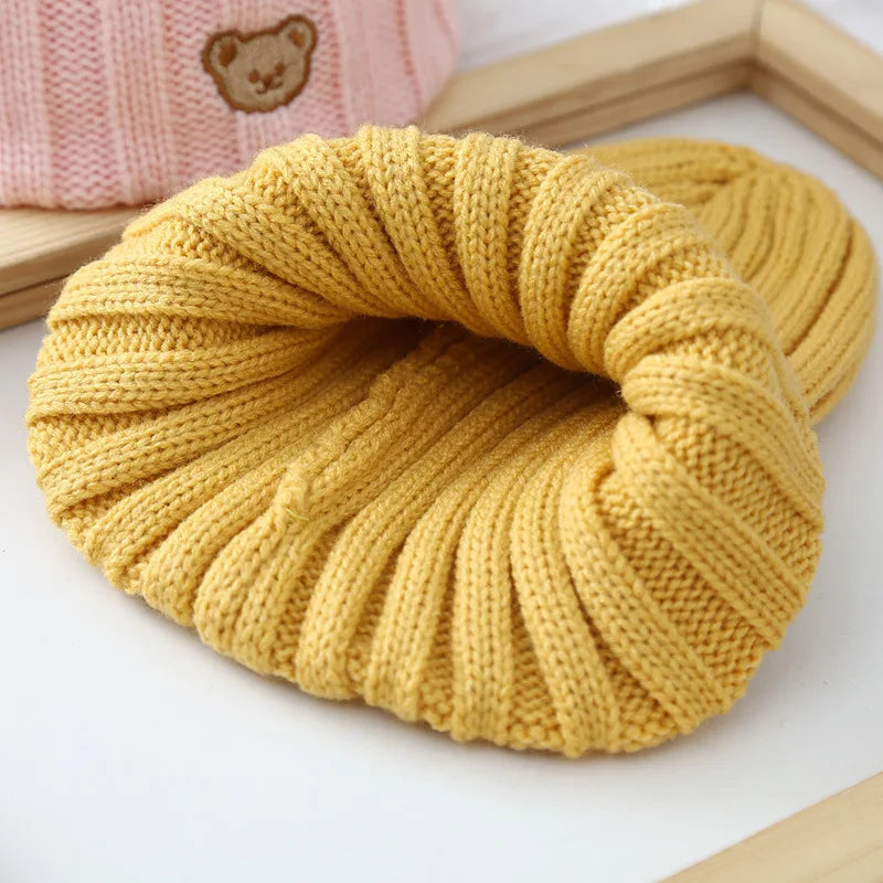 Winter Baby Beanie Cap Cotton Autumn Knit Hat Toddler Cap for Boys