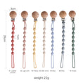 Load image into Gallery viewer, Beech Wood Chew Bead Pacifier Clips Dummy Chain Holder Newborn Soother
