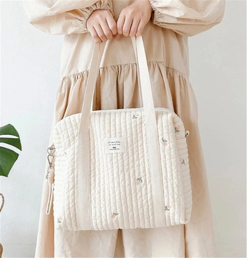 Korea Style Newborn Baby Care Diaper Bag Mummy Shoulder Bag Embroidery