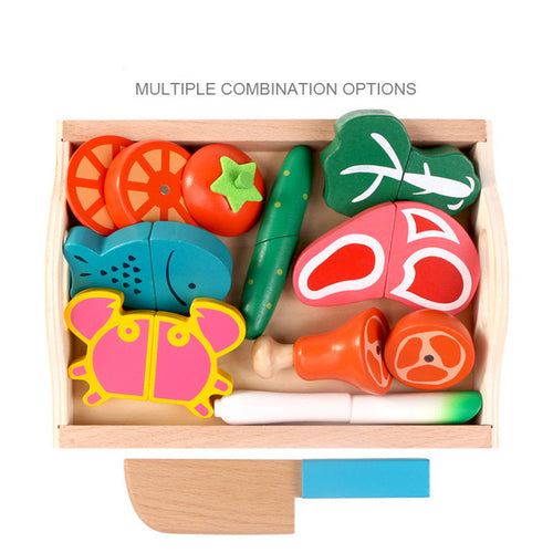 Simulation Kitchen Pretend Toy Wooden Classic Game Montessori