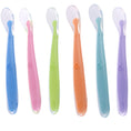 Load image into Gallery viewer, Soft Silicone Baby Feeding Spoon Candy Color Temperature Sensing Spoon
