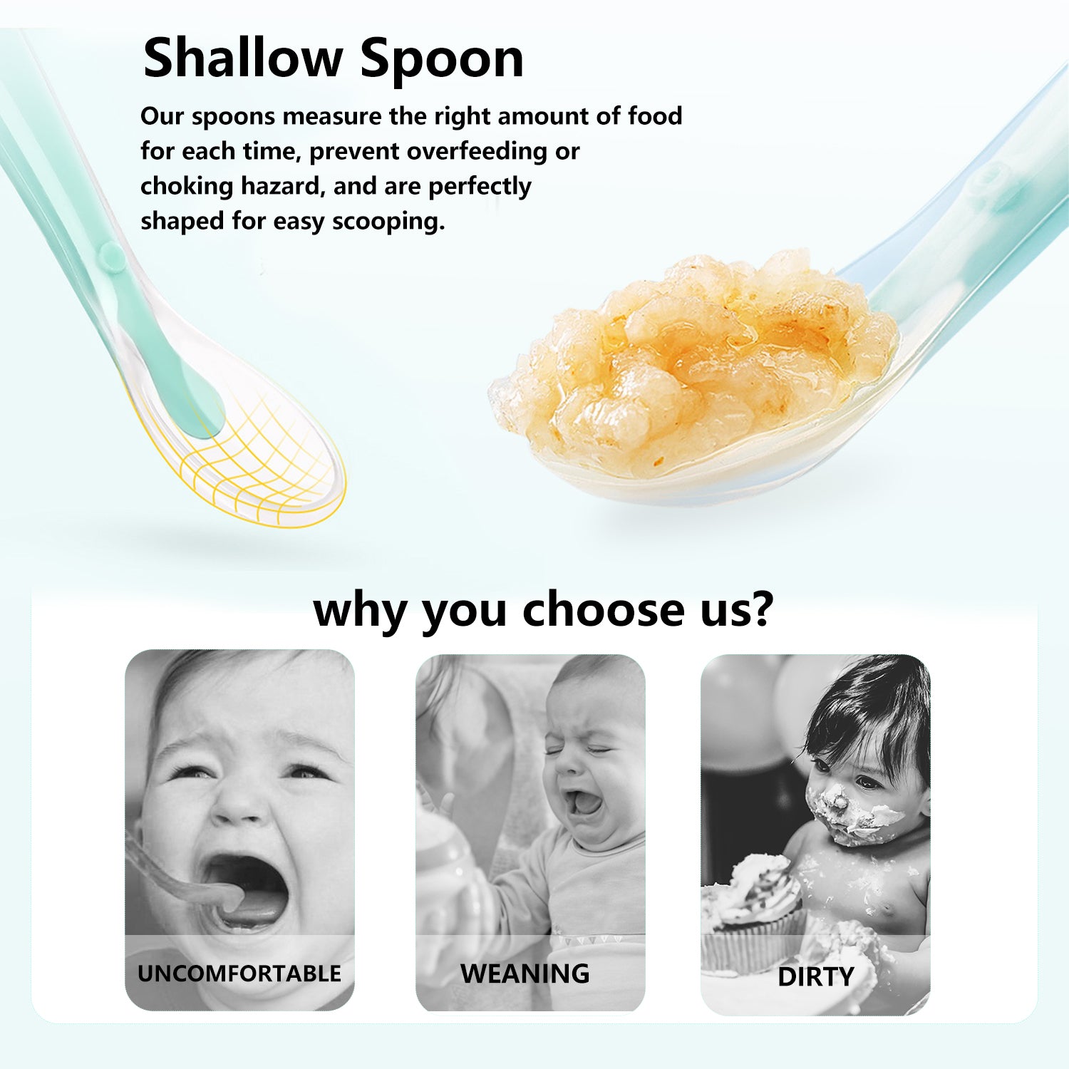 Soft Silicone Baby Feeding Spoon Candy Color Temperature Sensing Spoon